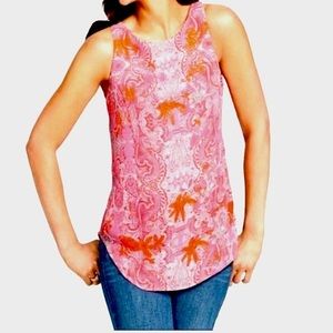 CAbi Jubilee Pink Paisley Print Tank
